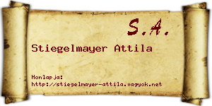 Stiegelmayer Attila névjegykártya