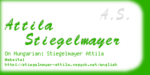 attila stiegelmayer business card
